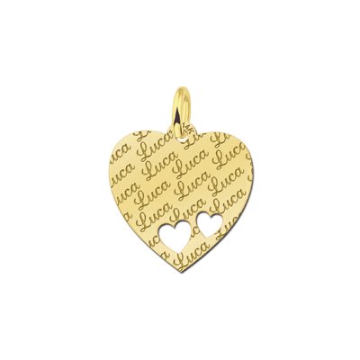 Goud hart met naamgravure 