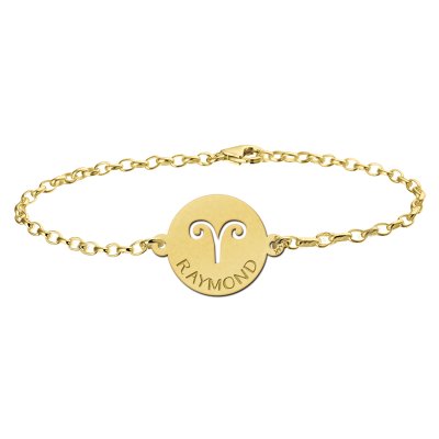 Gouden armband sterrenbeeld rond Ram 