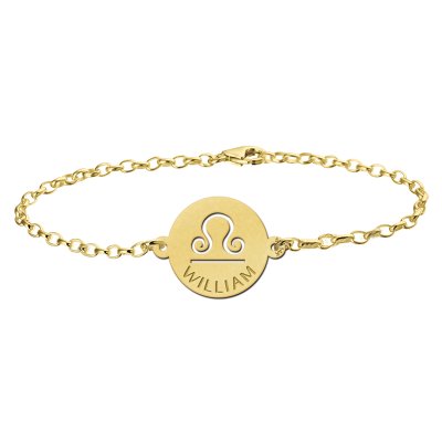Gouden armband sterrenbeeld rond Weegschaal 
