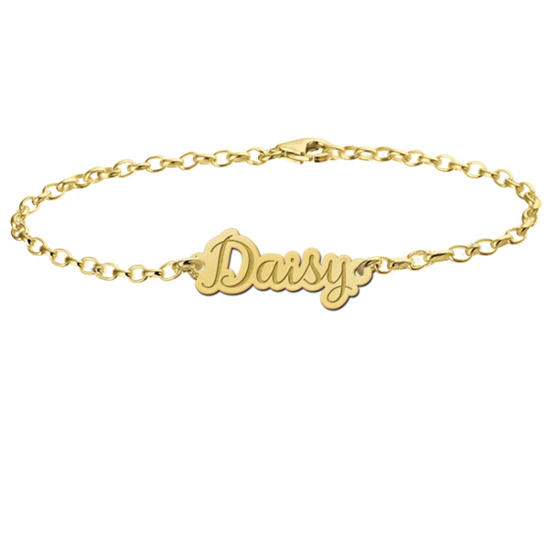 Gehoorzaamheid kleinhandel Gladys Gouden armbandje met naam / Anny van Buul Juweliers Sieraden