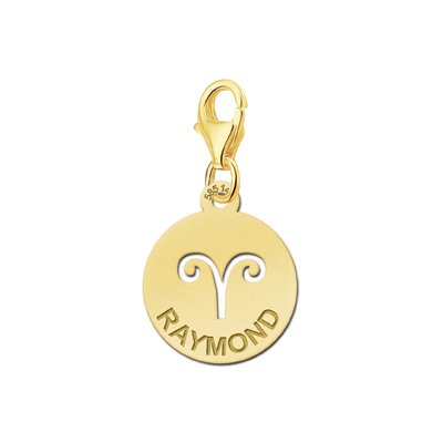 Gouden bedeltje zodiac Ram