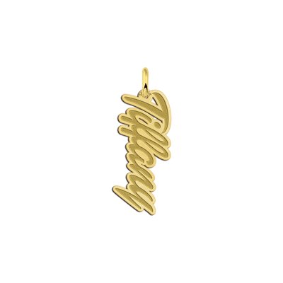 Gouden hanger met naam model 'Tiffany'