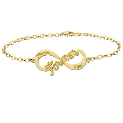 Gouden infinity armband "Forever"
