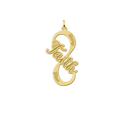 Gouden infinity hanger faith