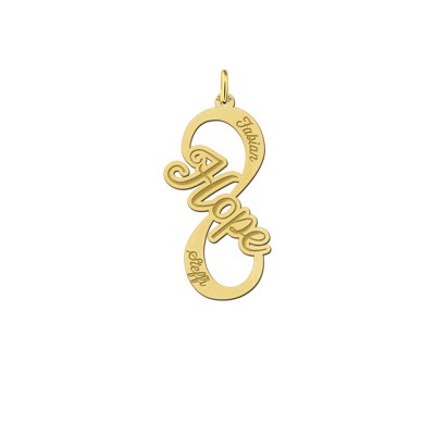 Gouden infinity hanger hope