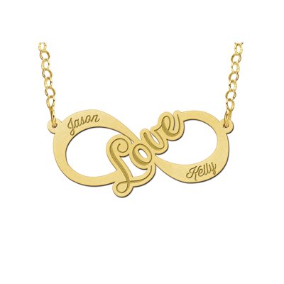 Gouden infinity ketting love