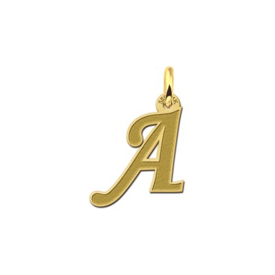 Gouden initial ketting gravure