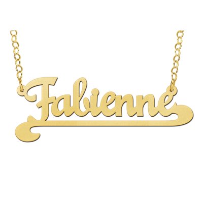 Gouden ketting met naam model Fabienne