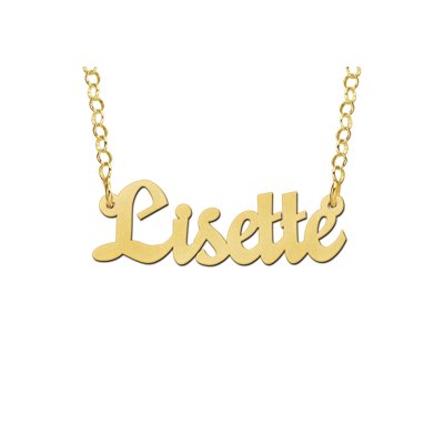 Gouden ketting met naam model Lisette