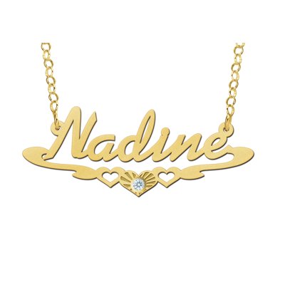 Gouden ketting met naam model Nadine