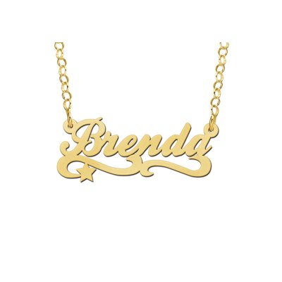 Gouden kinder naamketting model Brenda