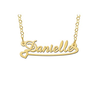 Gouden kinder naamketting model Daniëlle