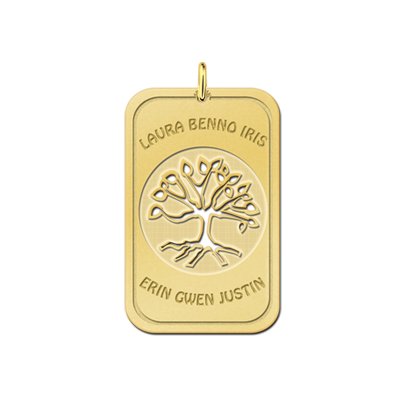 Gouden levensboom hanger 