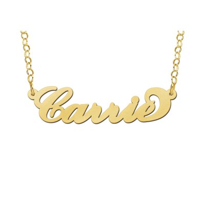 Gouden Naamketting Carrie style