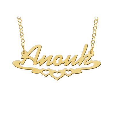 Gouden naamketting model Anouk