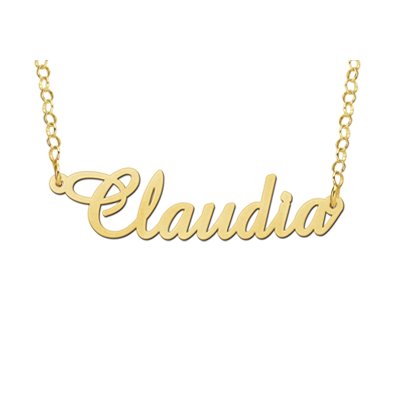 Gouden naamketting model Claudia