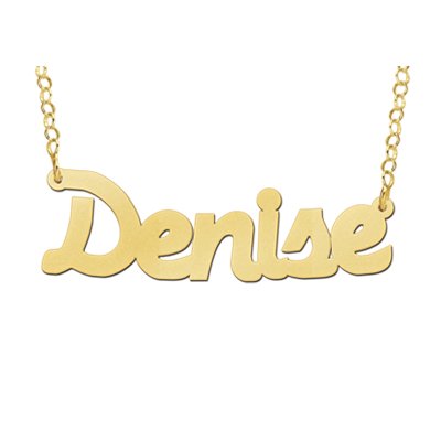Gouden naamketting model Denise 