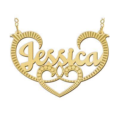 Gouden naamketting model Jessica