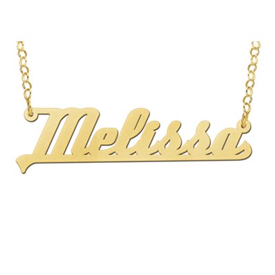 Gouden naamketting model Melissa