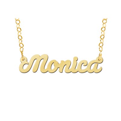 Gouden naamketting model Monica