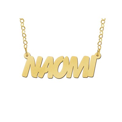 Gouden naamketting model Naomi