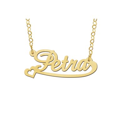 Gouden naamketting model Petra 