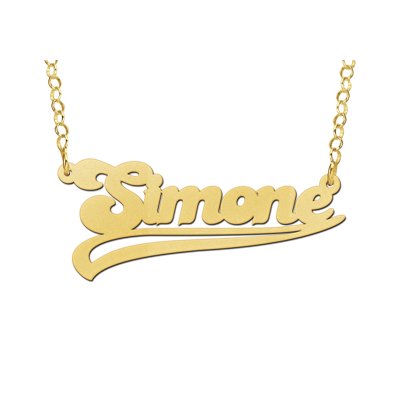 Gouden naamketting model Simone