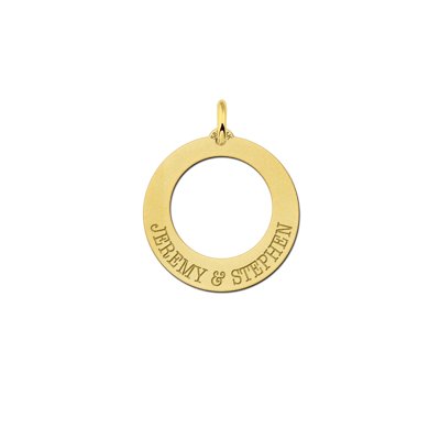 Gouden ronde hanger 