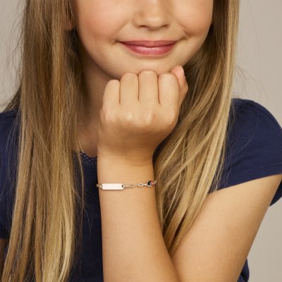 Graveerarmband - zilver emaille