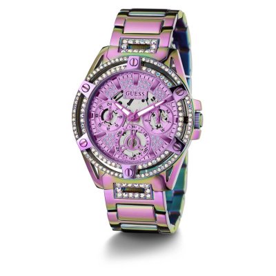 Guess horloge+stalen band, verkleurend+zirconias