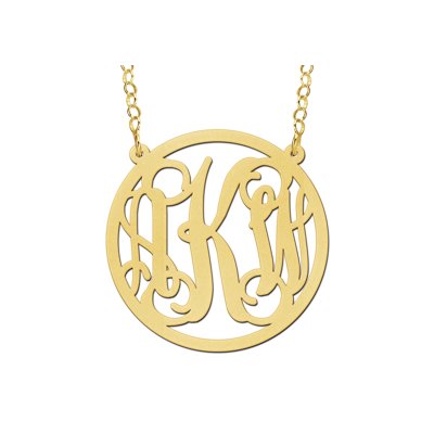 Initialen ketting goud