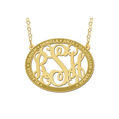 Initialen ketting met namen