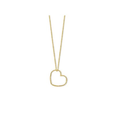 Just franky gouden VINTAGE NECKLACE HEART BIG