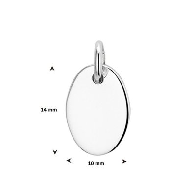 Zilver Graveerhanger unisex