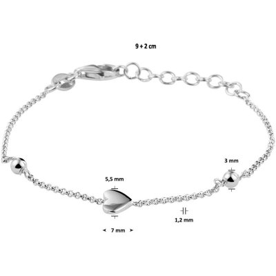 ARMBAND HART 1,2 MM 9 + 2 CM KINDEREN