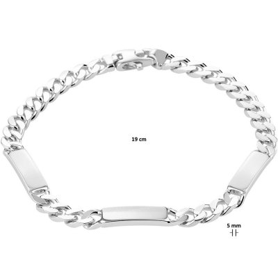 GRAVEERARMBAND PLAAT 5,0 MM 19 CM UNISEX