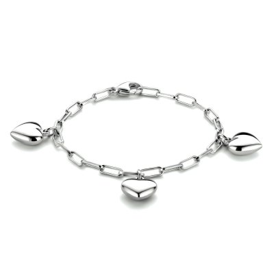 Zilveren bedelarmband hart KA1334859