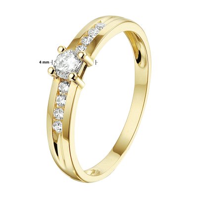 RING ZIRKONIA GOUD 4020075 