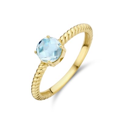 Ring blauw topaas 0.91ct