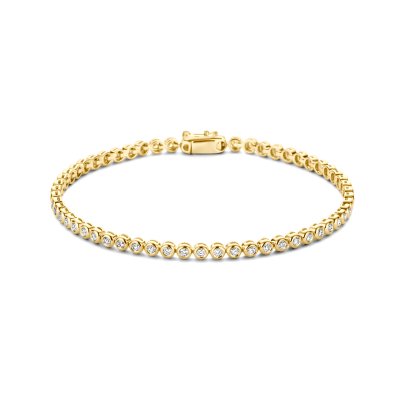 14kt. Geelgouden Tennisarmband diamant, 1ct. G/Si