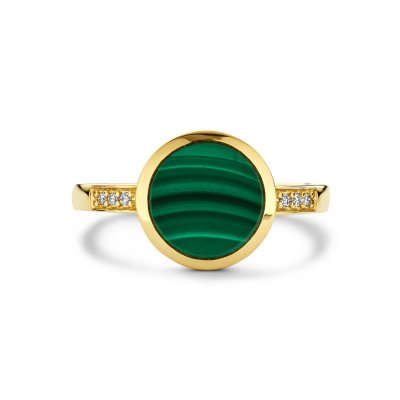 Ring malachiet en diamant