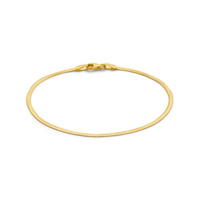 Geelgouden armband, 18.5cm, plat 1,8 mm