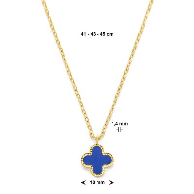 Collier bloem lapis 41 – 43 – 45 cm