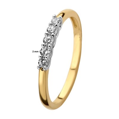 Ring zirkonia dames 17mm