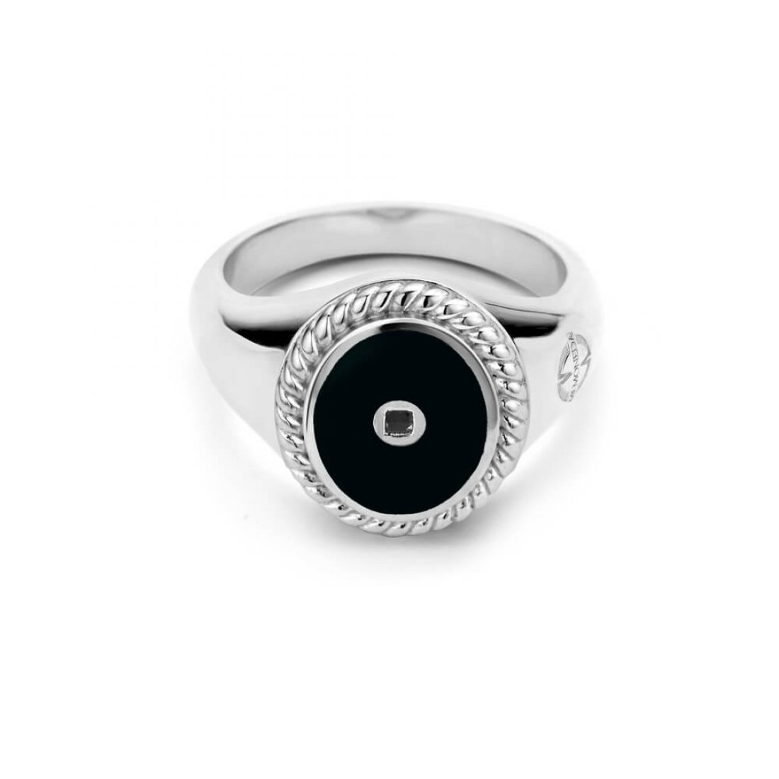 Zwart Onderstrepen Veel Mi Moneda Icons Ring Black/Silver / Anny van Buul Juweliers Sieraden