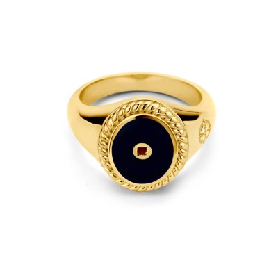 Mi Moneda Icons Ring Black/Gold