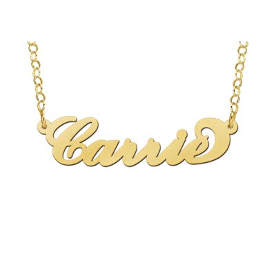 Naamketting verguld Carrie style 