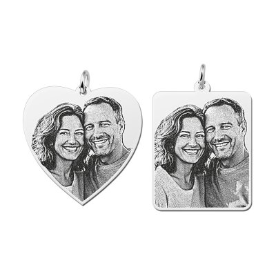 Set Fotohangers met Foto – Hart & Rechthoek – Zilver 