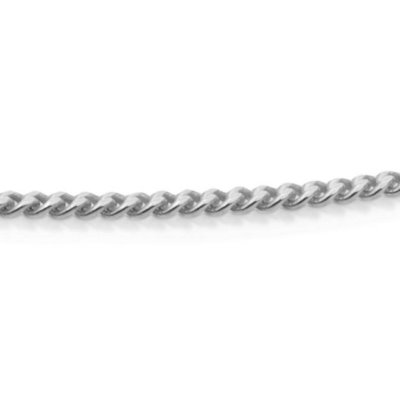 Sparkling jewels zilveren Necdklace- Curb chain rhodium plated silver 45cm SN-CBS-045