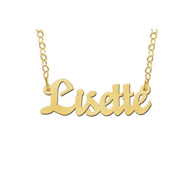 Vergulde ketting met naam model Lisette 